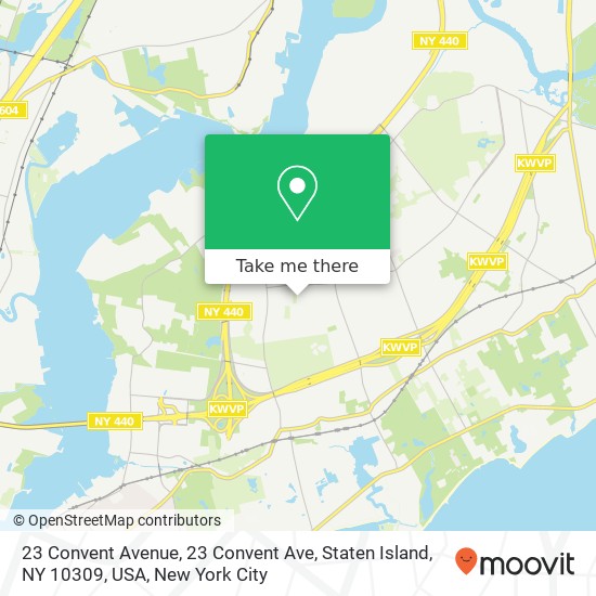 Mapa de 23 Convent Avenue, 23 Convent Ave, Staten Island, NY 10309, USA