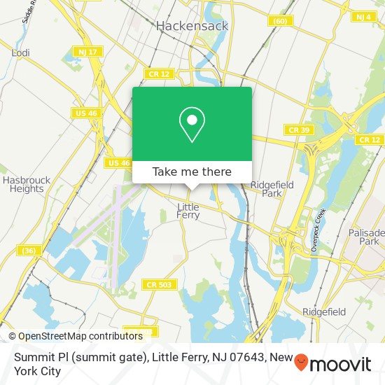 Mapa de Summit Pl (summit gate), Little Ferry, NJ 07643