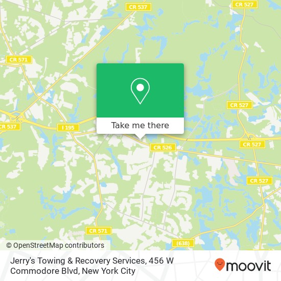 Jerry's Towing & Recovery Services, 456 W Commodore Blvd map