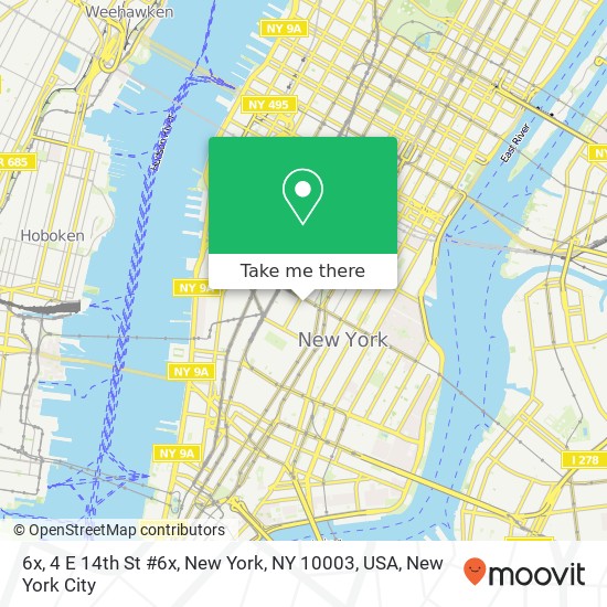 6x, 4 E 14th St #6x, New York, NY 10003, USA map