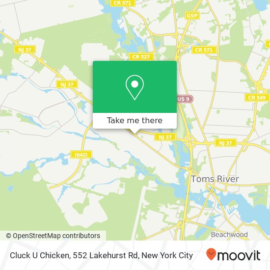 Cluck U Chicken, 552 Lakehurst Rd map