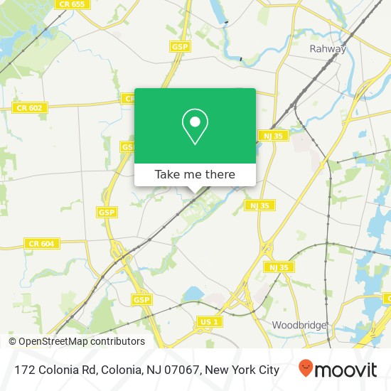 172 Colonia Rd, Colonia, NJ 07067 map