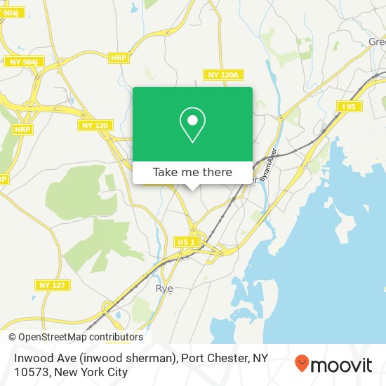 Mapa de Inwood Ave (inwood sherman), Port Chester, NY 10573