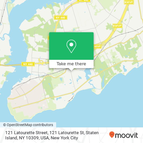 121 Latourette Street, 121 Latourette St, Staten Island, NY 10309, USA map