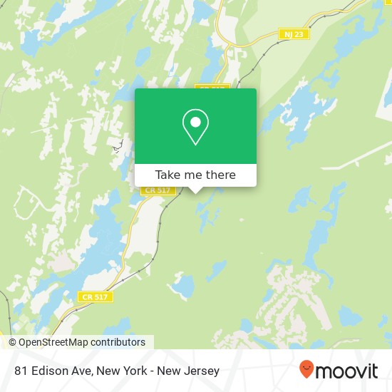 Mapa de 81 Edison Ave, Ogdensburg, NJ 07439
