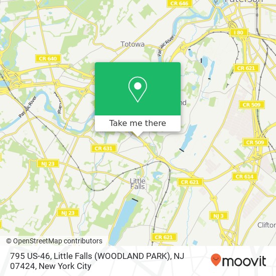 Mapa de 795 US-46, Little Falls (WOODLAND PARK), NJ 07424