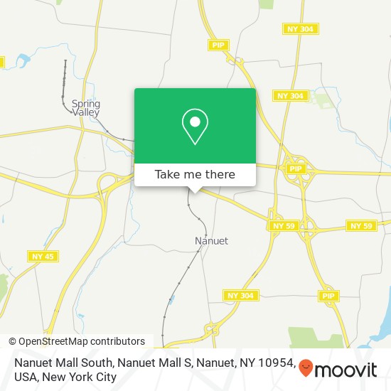 Nanuet Mall South, Nanuet Mall S, Nanuet, NY 10954, USA map