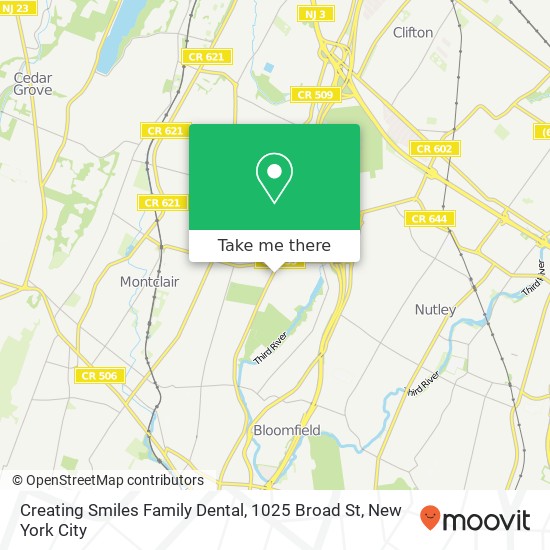 Mapa de Creating Smiles Family Dental, 1025 Broad St
