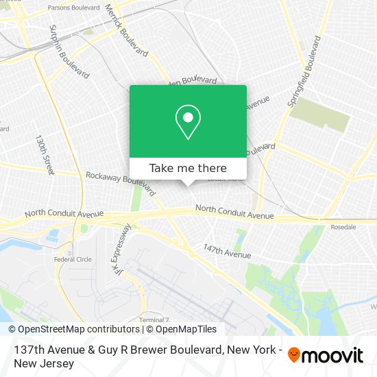 Mapa de 137th Avenue & Guy R Brewer Boulevard