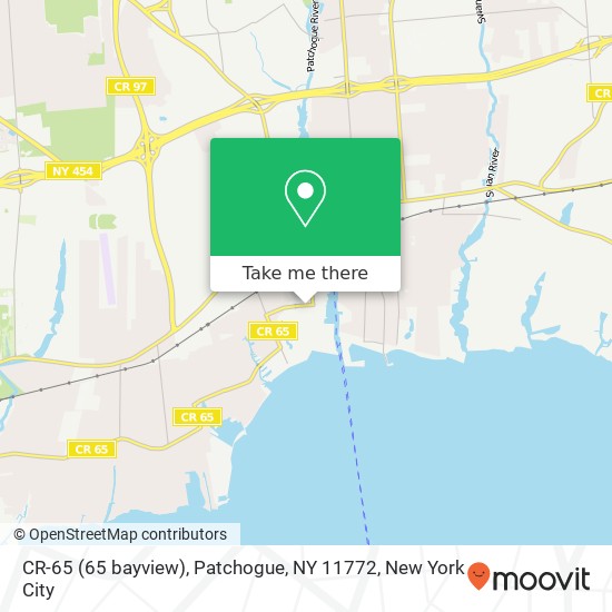 Mapa de CR-65 (65 bayview), Patchogue, NY 11772