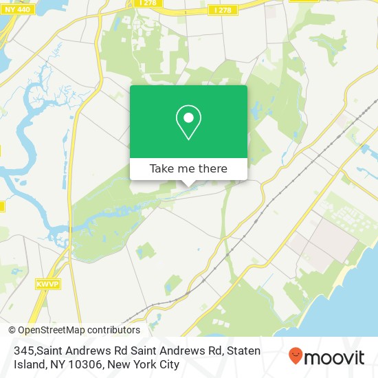 Mapa de 345,Saint Andrews Rd Saint Andrews Rd, Staten Island, NY 10306