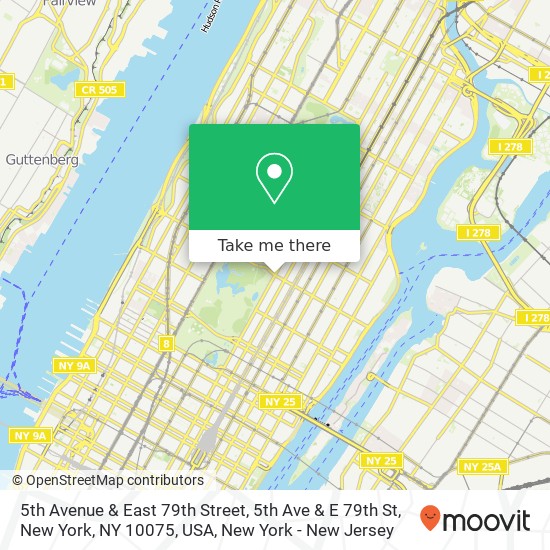 Mapa de 5th Avenue & East 79th Street, 5th Ave & E 79th St, New York, NY 10075, USA