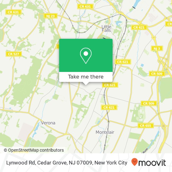 Lynwood Rd, Cedar Grove, NJ 07009 map