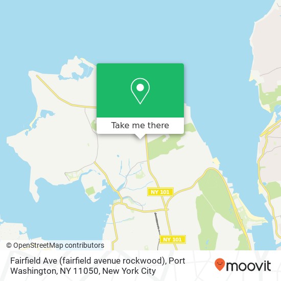 Mapa de Fairfield Ave (fairfield avenue rockwood), Port Washington, NY 11050