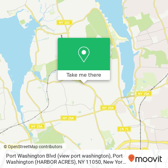 Mapa de Port Washington Blvd (view port washington), Port Washington (HARBOR ACRES), NY 11050