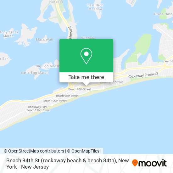 Beach 84th St (rockaway beach & beach 84th) map