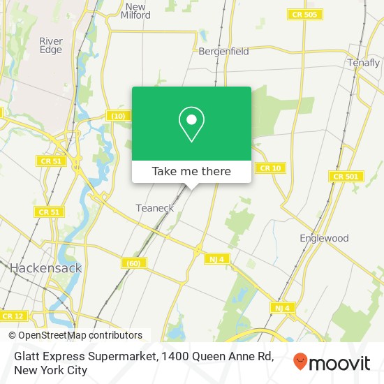 Mapa de Glatt Express Supermarket, 1400 Queen Anne Rd