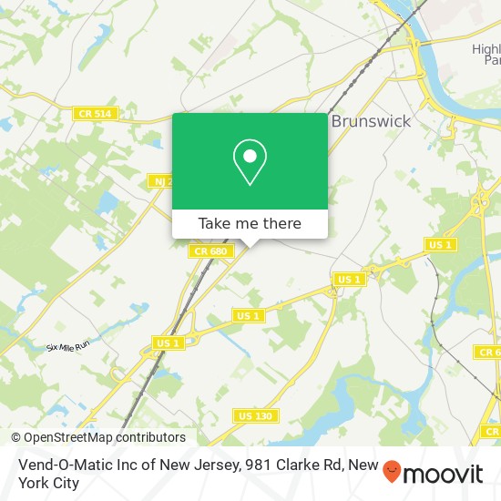 Vend-O-Matic Inc of New Jersey, 981 Clarke Rd map