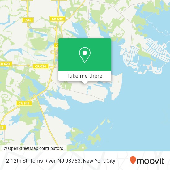 Mapa de 2 12th St, Toms River, NJ 08753