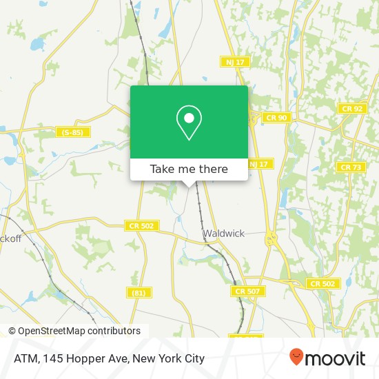 Mapa de ATM, 145 Hopper Ave