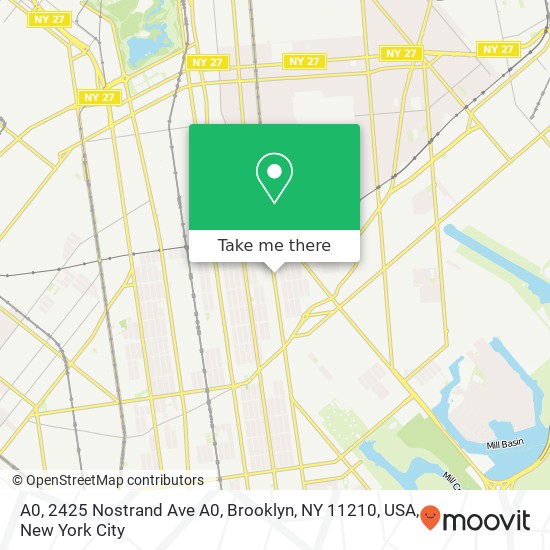 Mapa de A0, 2425 Nostrand Ave A0, Brooklyn, NY 11210, USA