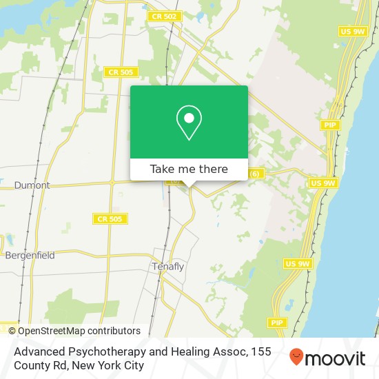 Advanced Psychotherapy and Healing Assoc, 155 County Rd map