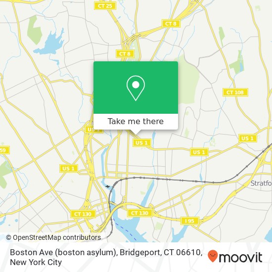 Boston Ave (boston asylum), Bridgeport, CT 06610 map