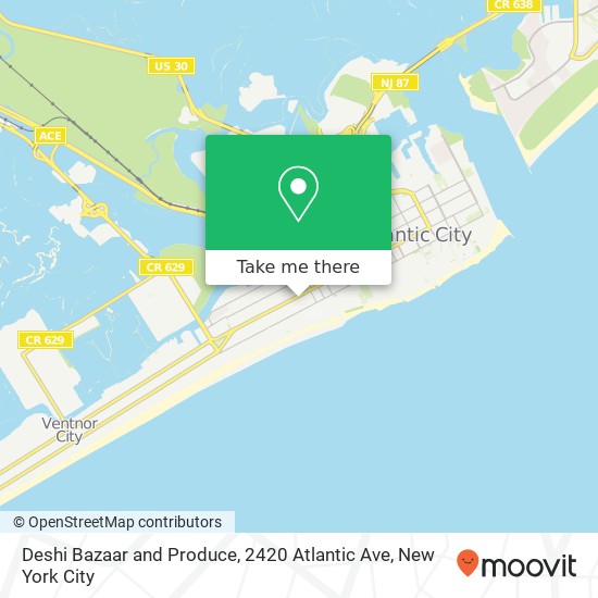 Deshi Bazaar and Produce, 2420 Atlantic Ave map
