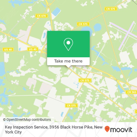 Mapa de Key Inspection Service, 3956 Black Horse Pike