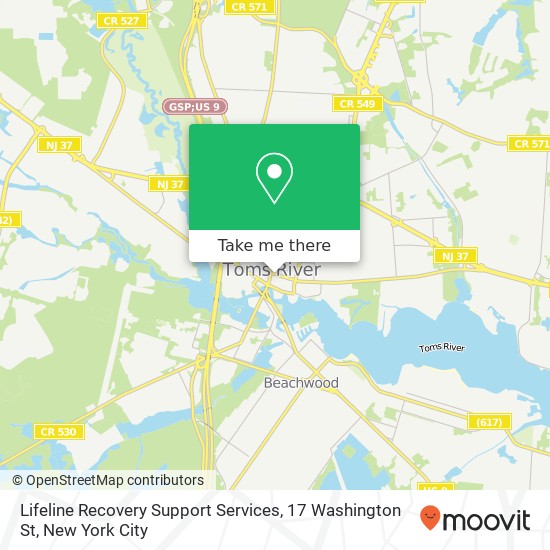 Lifeline Recovery Support Services, 17 Washington St map