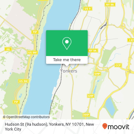 Mapa de Hudson St (9a hudson), Yonkers, NY 10701