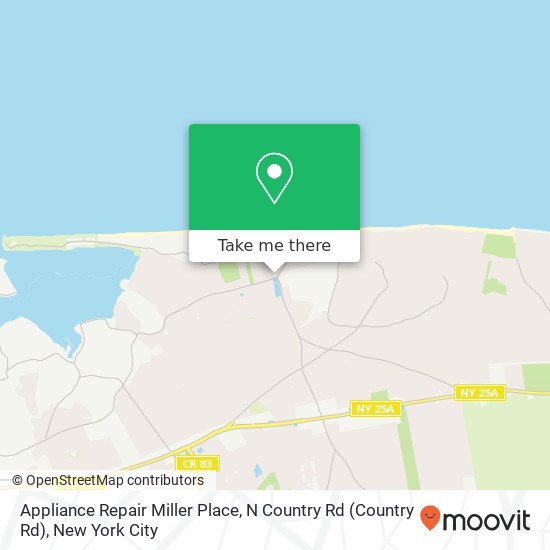 Mapa de Appliance Repair Miller Place, N Country Rd