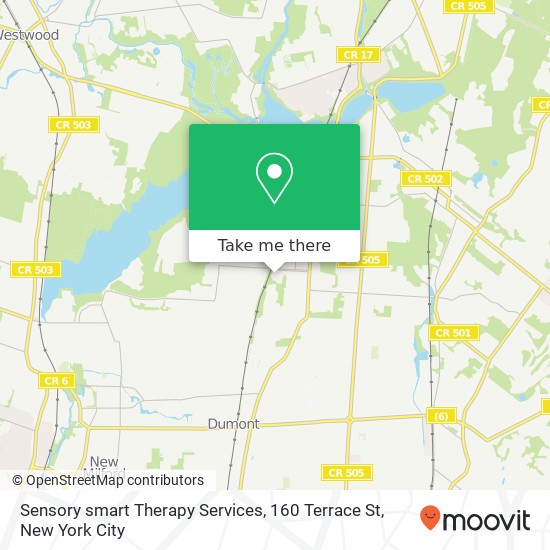 Mapa de Sensory smart Therapy Services, 160 Terrace St