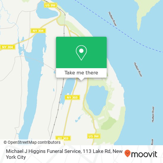 Mapa de Michael J Higgins Funeral Service, 113 Lake Rd