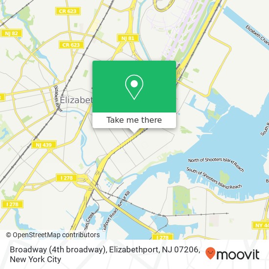 Broadway (4th broadway), Elizabethport, NJ 07206 map