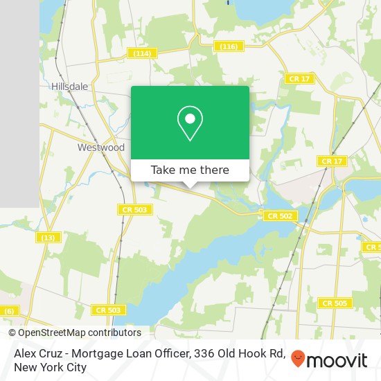 Alex Cruz - Mortgage Loan Officer, 336 Old Hook Rd map