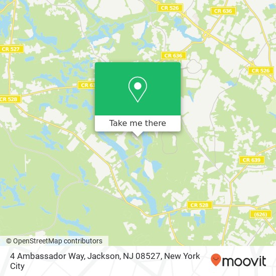 Mapa de 4 Ambassador Way, Jackson, NJ 08527