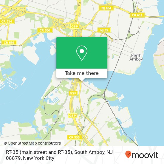 Mapa de RT-35 (main street and RT-35), South Amboy, NJ 08879
