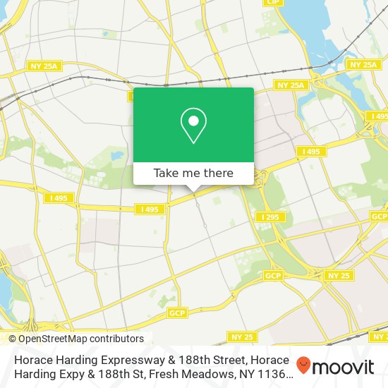 Mapa de Horace Harding Expressway & 188th Street, Horace Harding Expy & 188th St, Fresh Meadows, NY 11365, USA