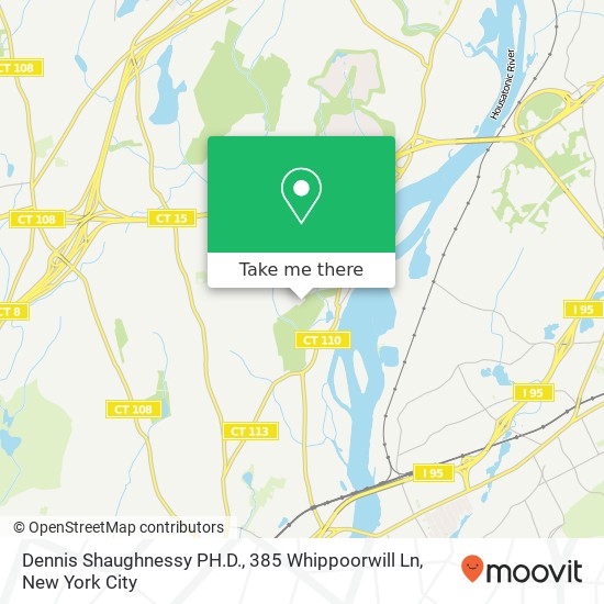 Mapa de Dennis Shaughnessy PH.D., 385 Whippoorwill Ln