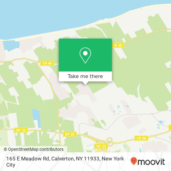 Mapa de 165 E Meadow Rd, Calverton, NY 11933