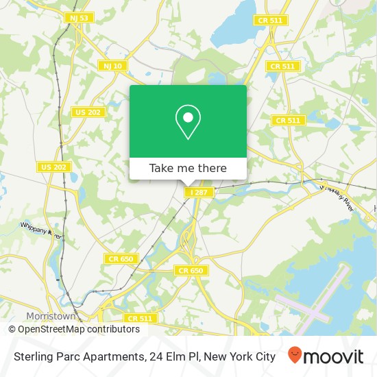 Mapa de Sterling Parc Apartments, 24 Elm Pl