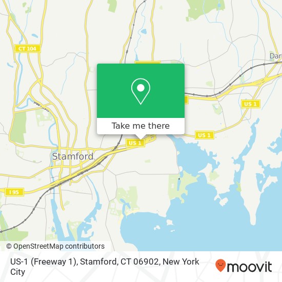US-1 (Freeway 1), Stamford, CT 06902 map