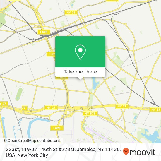 Mapa de 223st, 119-07 146th St #223st, Jamaica, NY 11436, USA