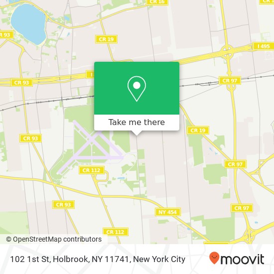 Mapa de 102 1st St, Holbrook, NY 11741