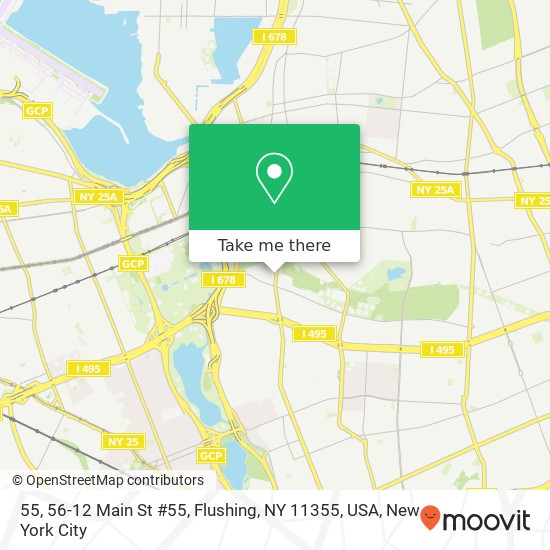 Mapa de 55, 56-12 Main St #55, Flushing, NY 11355, USA