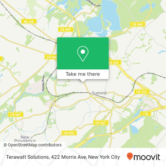 Mapa de Terawatt Solutions, 422 Morris Ave
