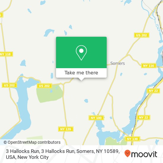 Mapa de 3 Hallocks Run, 3 Hallocks Run, Somers, NY 10589, USA