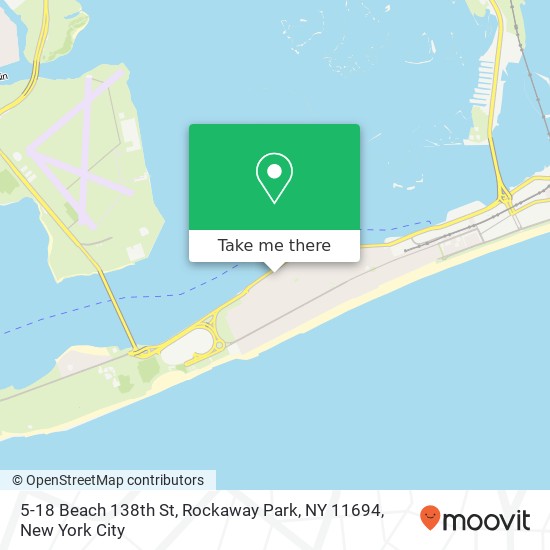 Mapa de 5-18 Beach 138th St, Rockaway Park, NY 11694