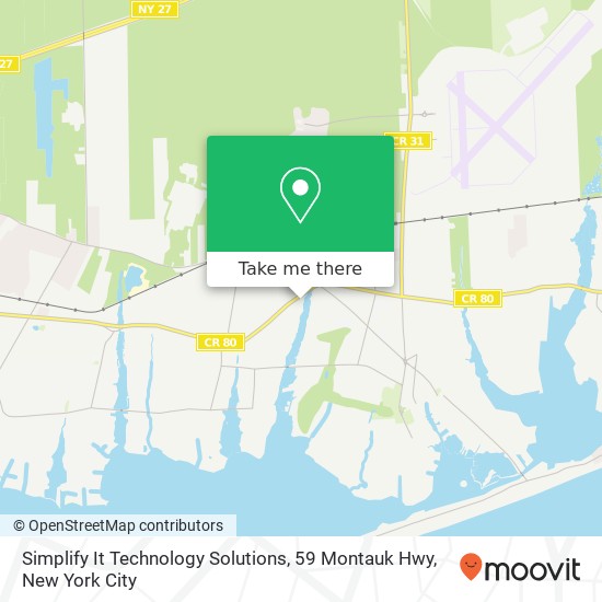 Mapa de Simplify It Technology Solutions, 59 Montauk Hwy